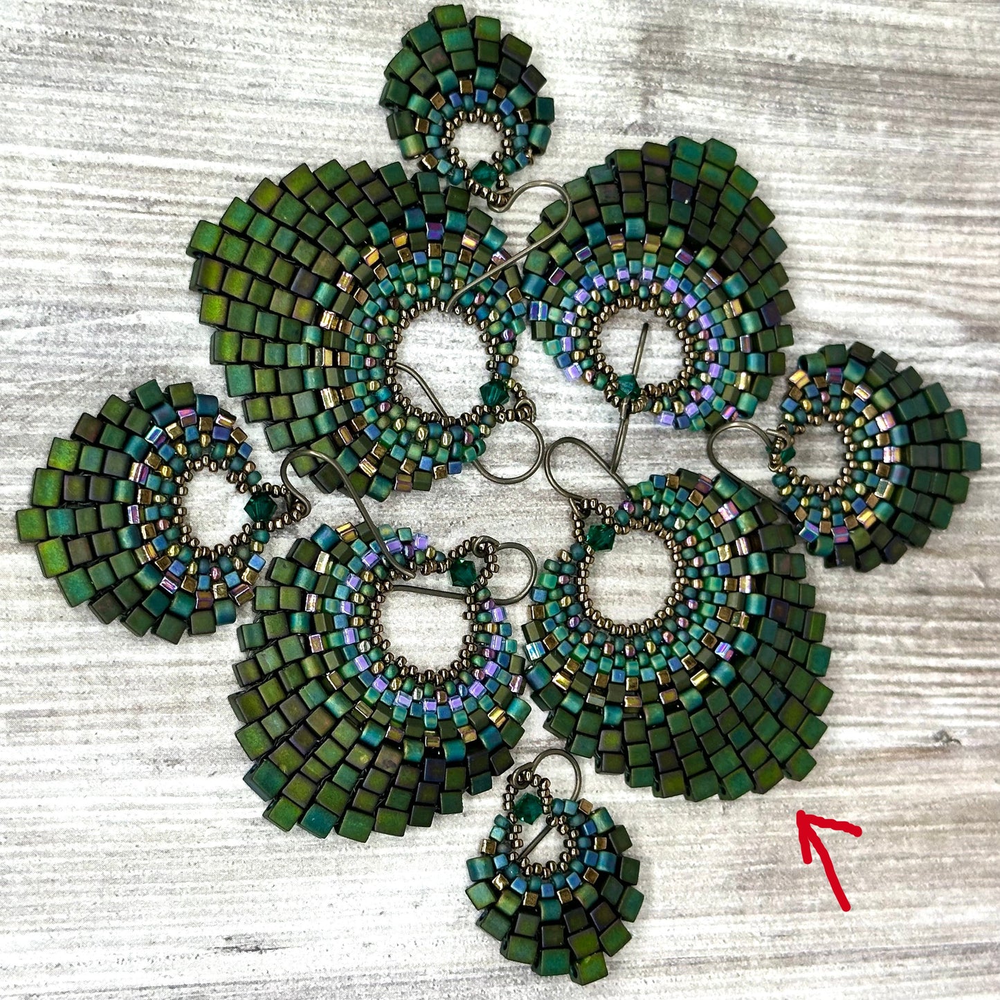 Forest Green Basket Earring - Over the Top