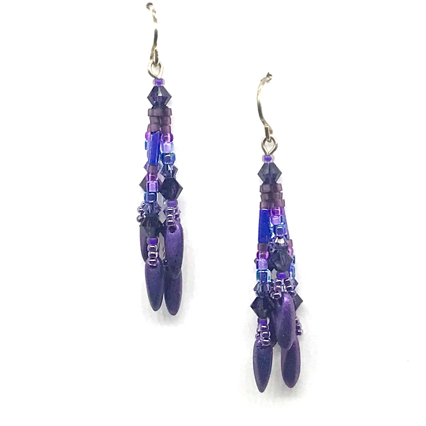 Purple Fringy Earrings
