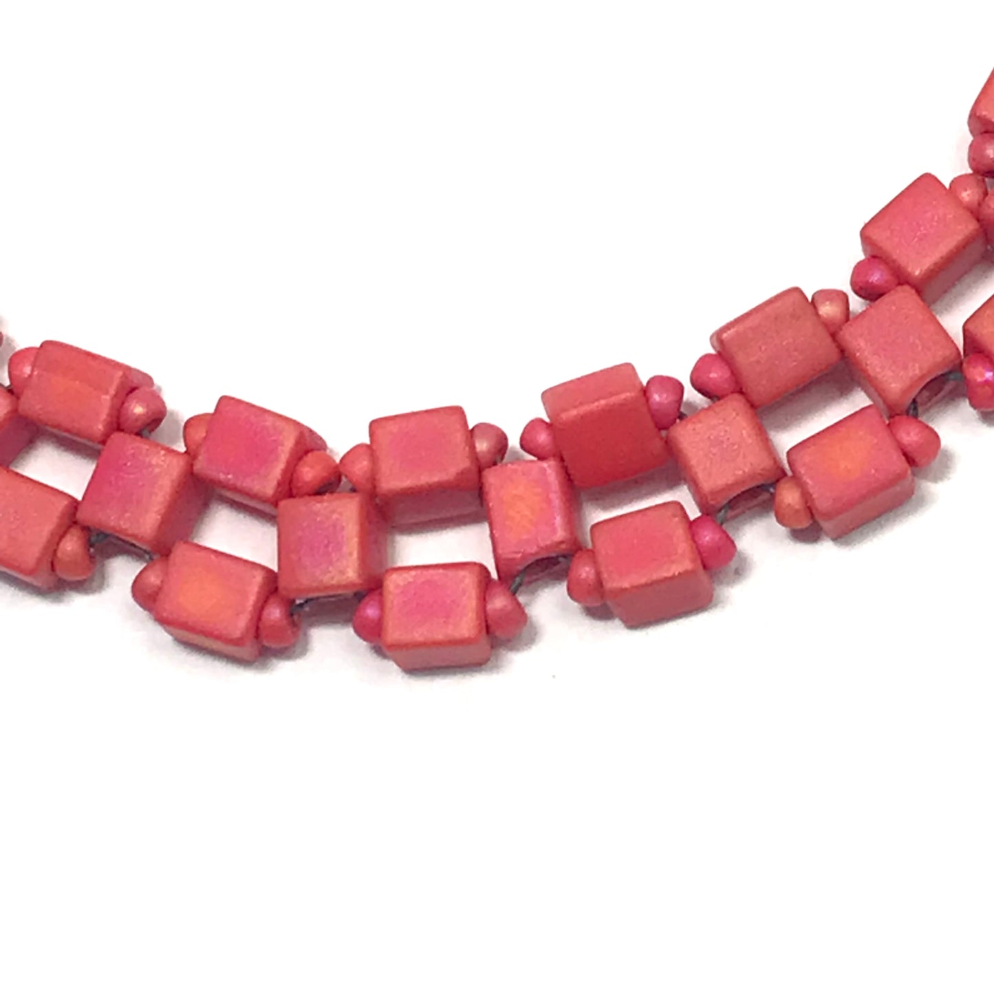 Matte Coral Flat Minimalist Bracelet