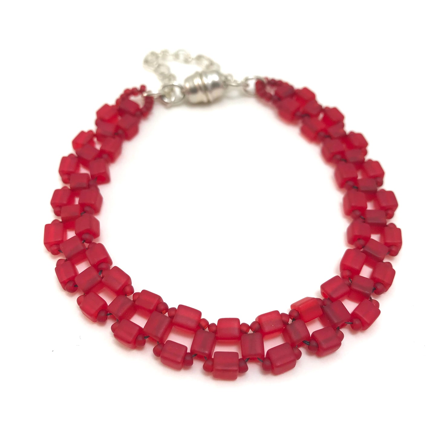 Red Flat Minimalist Bracelet