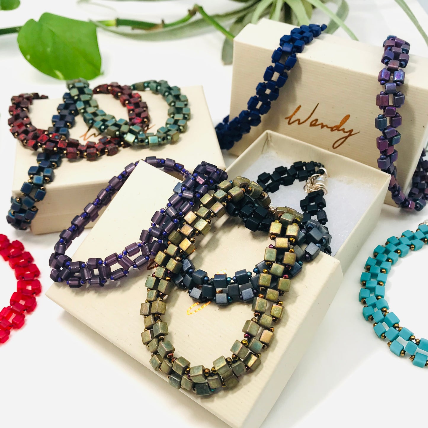 Purple Flat Minimalist Bracelet