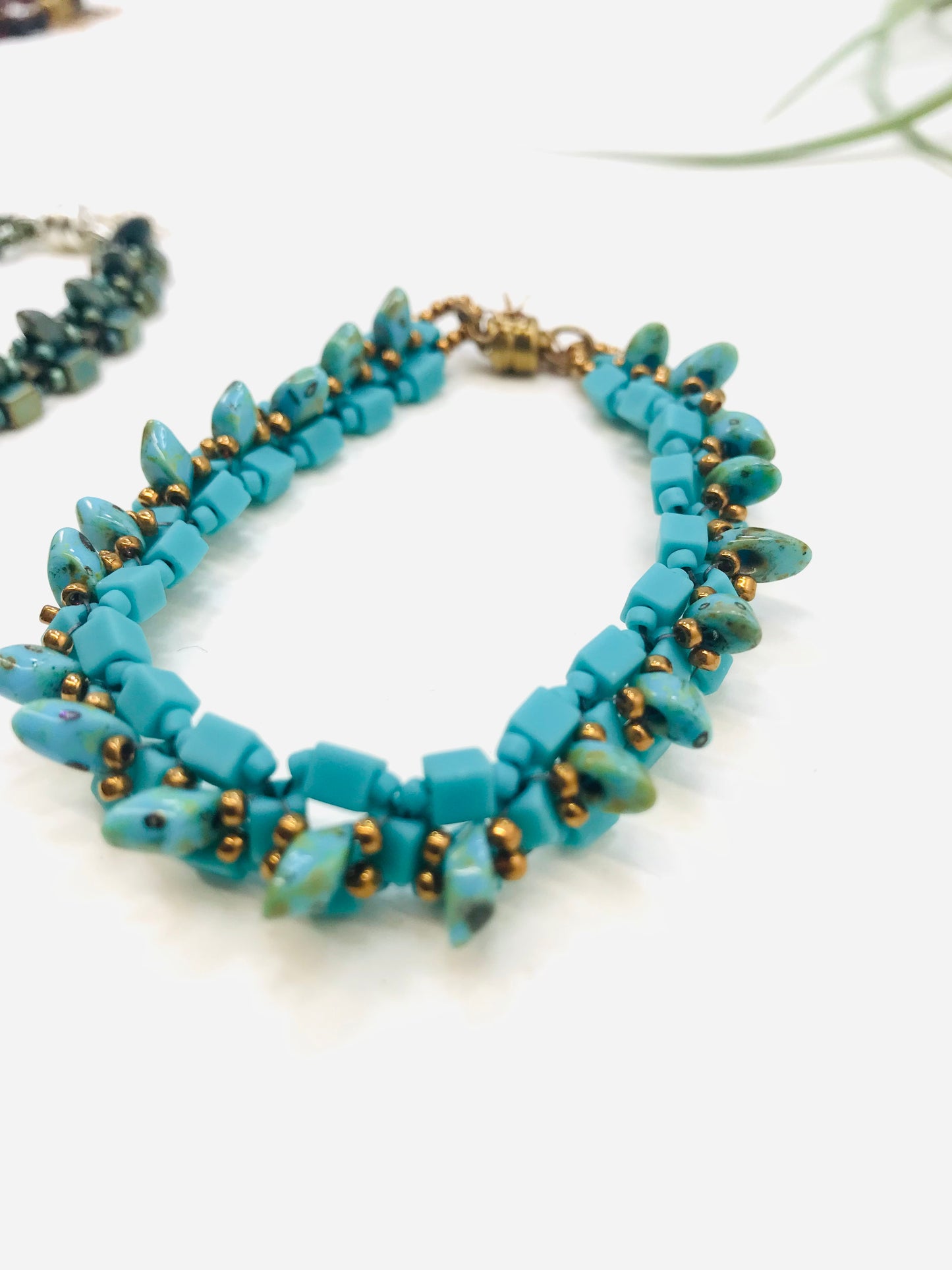 Turquoisey Spiky Bracelet