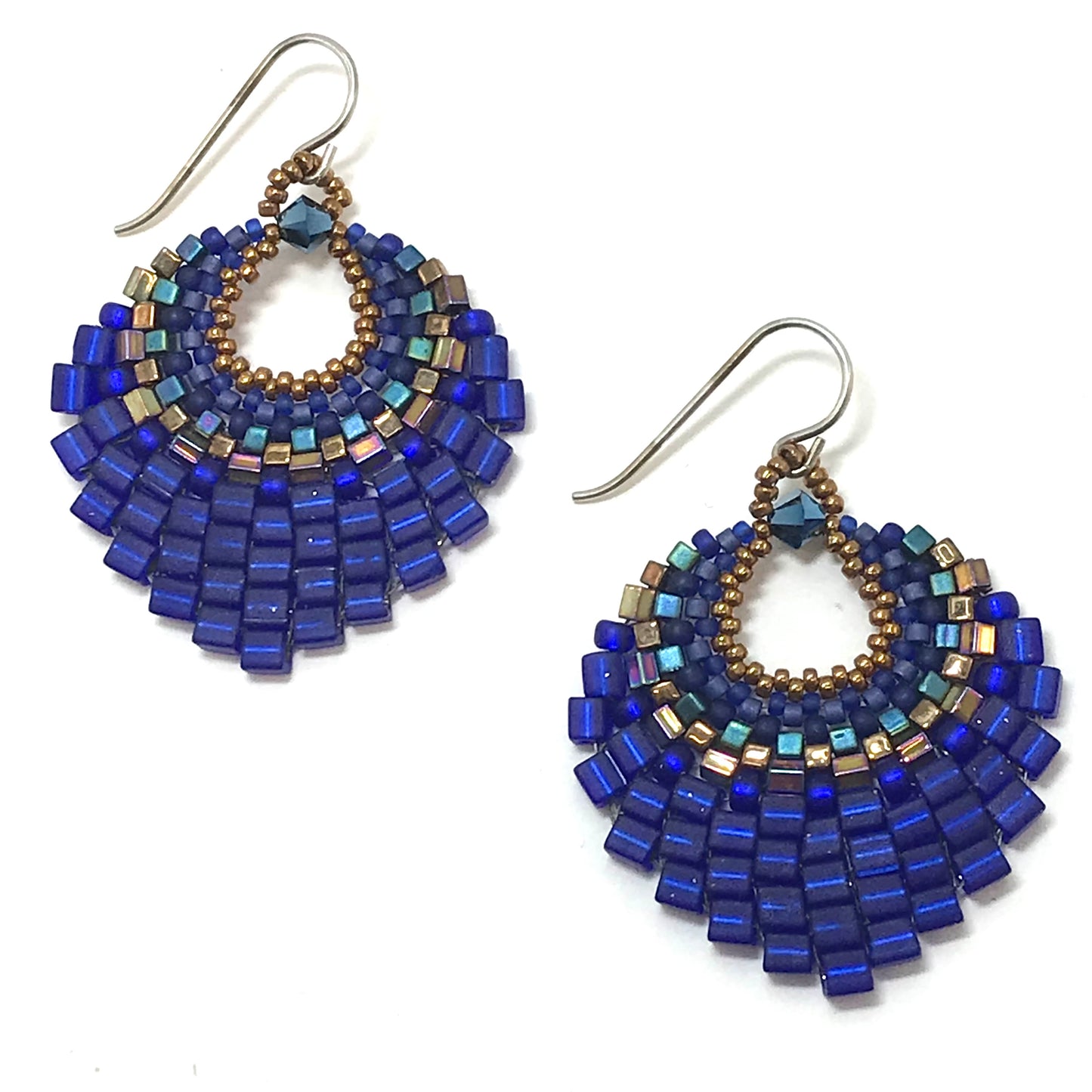 Cobalt Basket Earring - Large