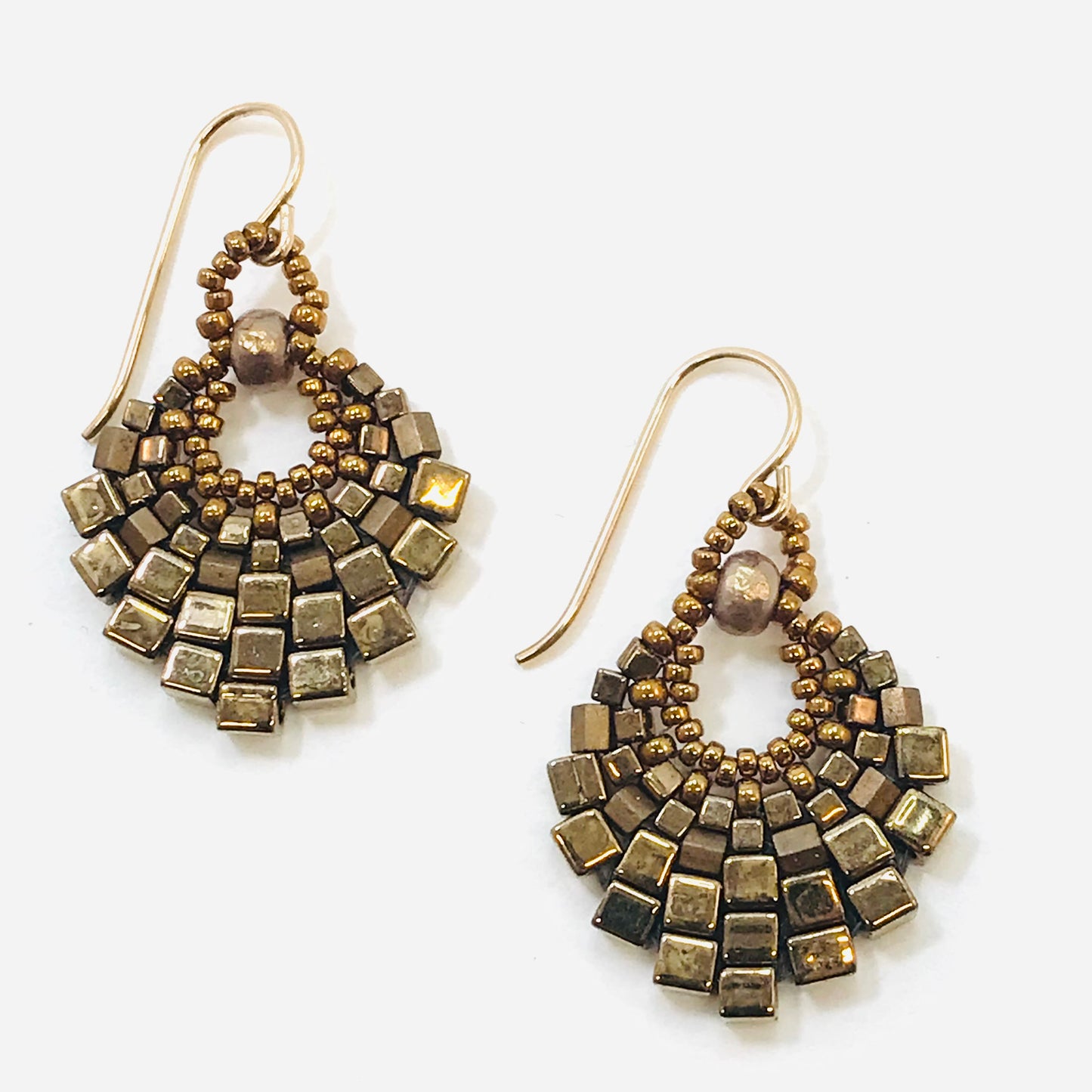 Brass Basket Earring - Small