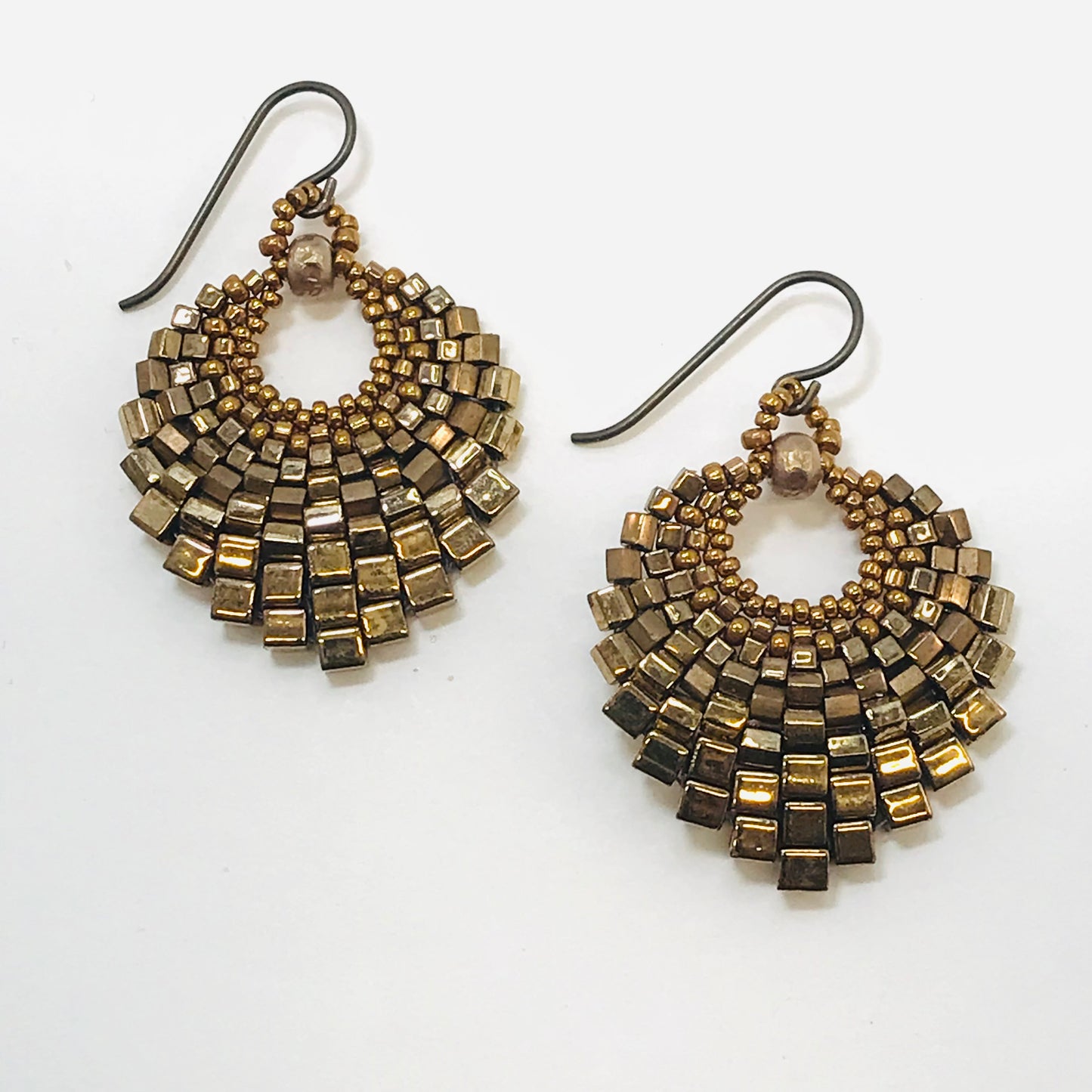 Brass Basket Earring - Medium