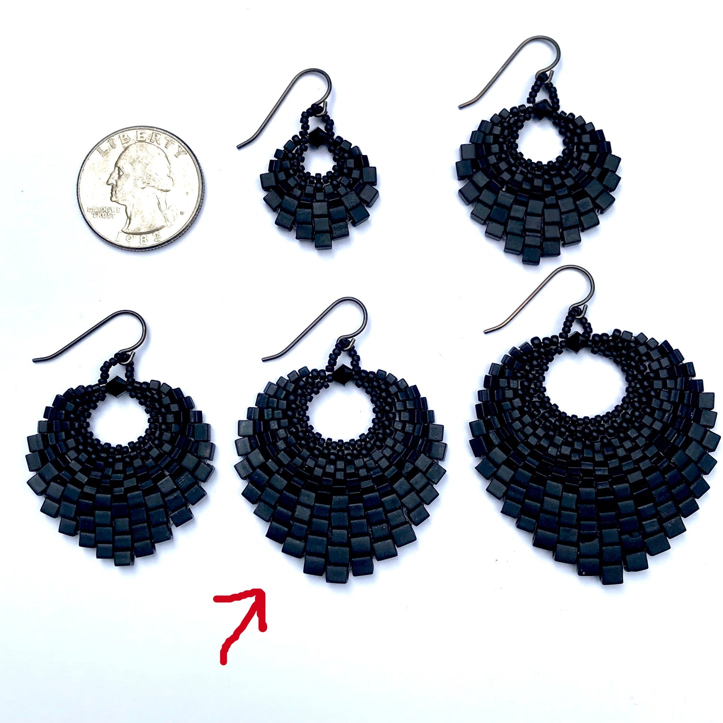 Black Basket Earring - So Extra