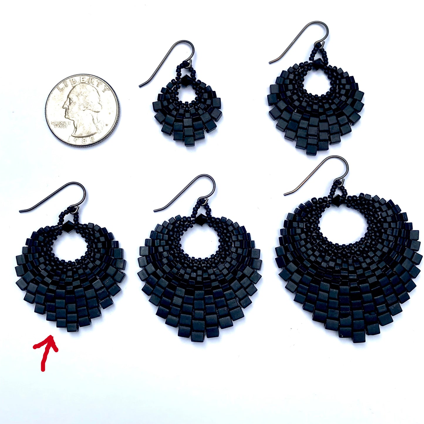 Patina Green Basket Earring - Large