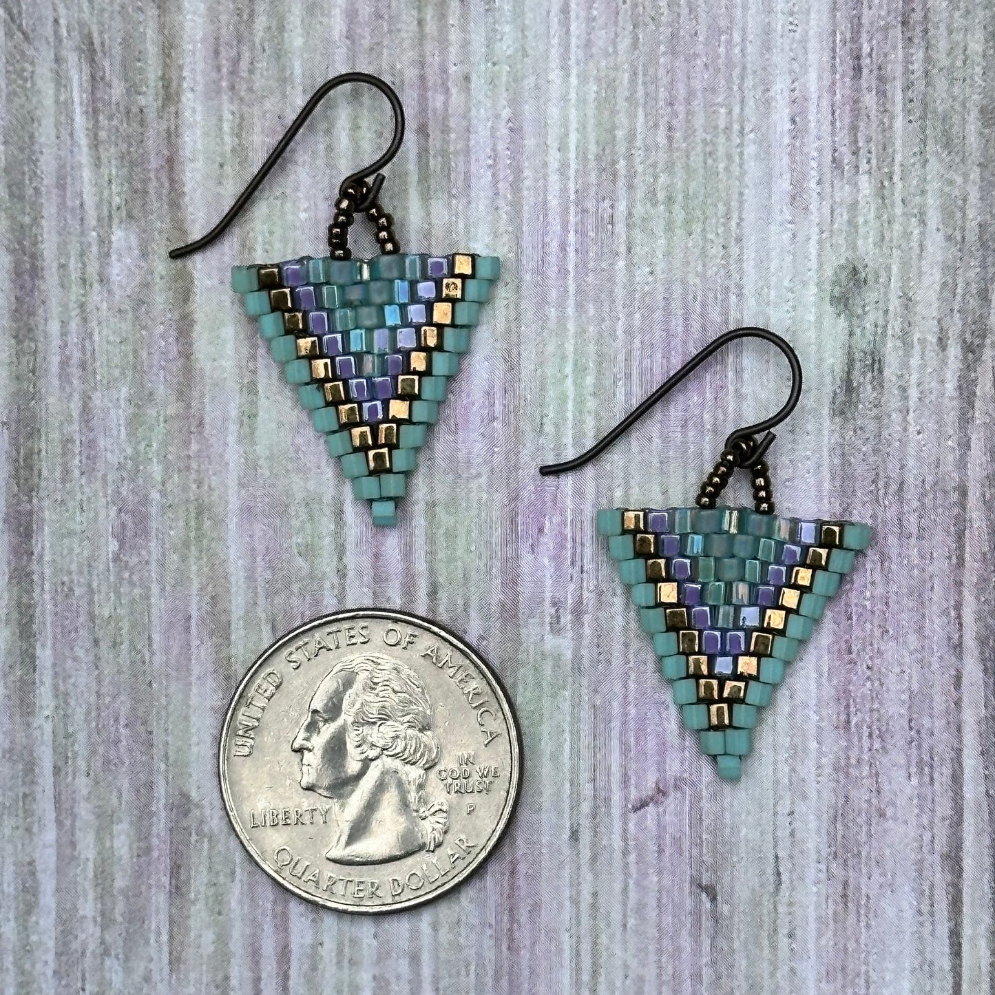 Seafoam Triangle Earrings