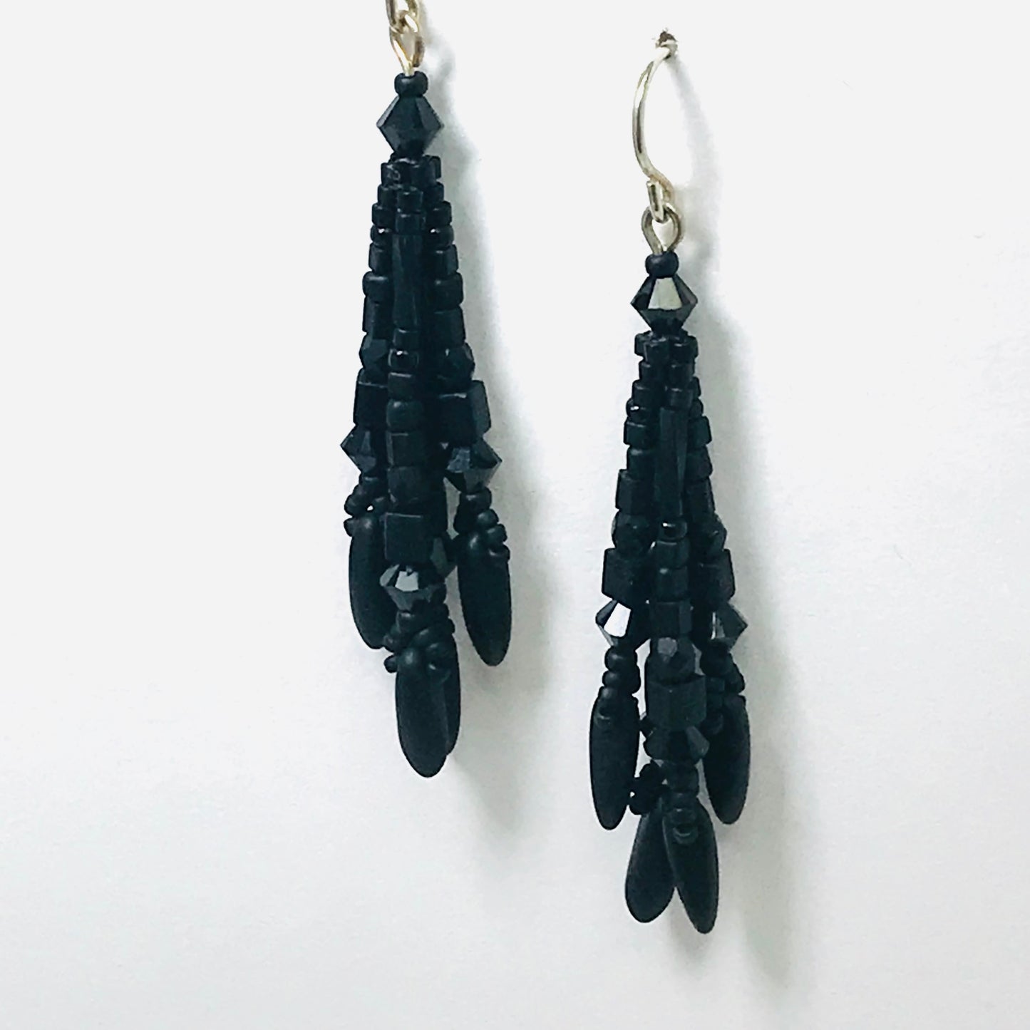 Black Fringy Earrings