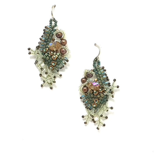 Patina Mossy Nugget Earrings