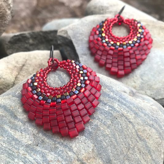 So Extra Red Basket Earrings