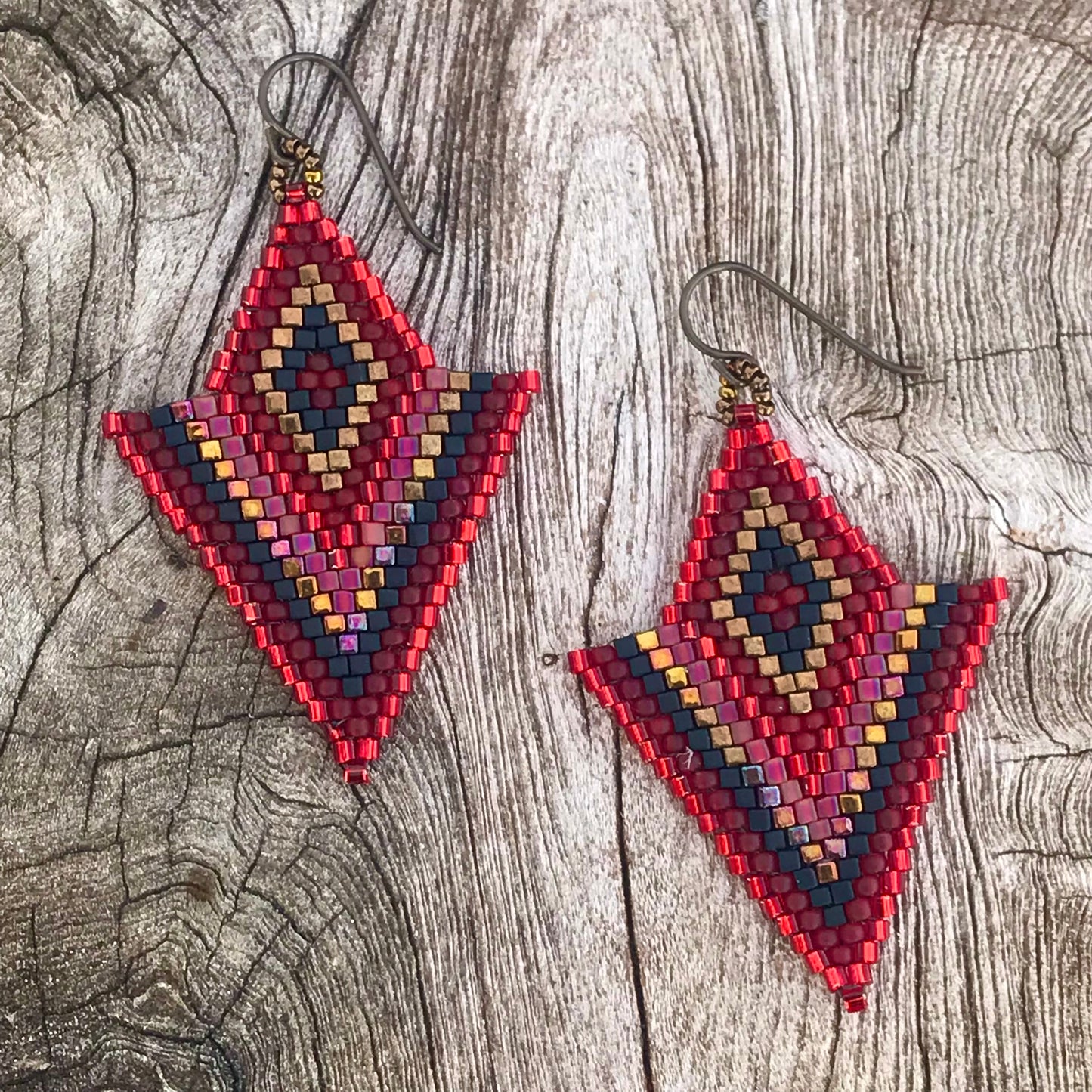 Red Power Points Earrings - Over the Top