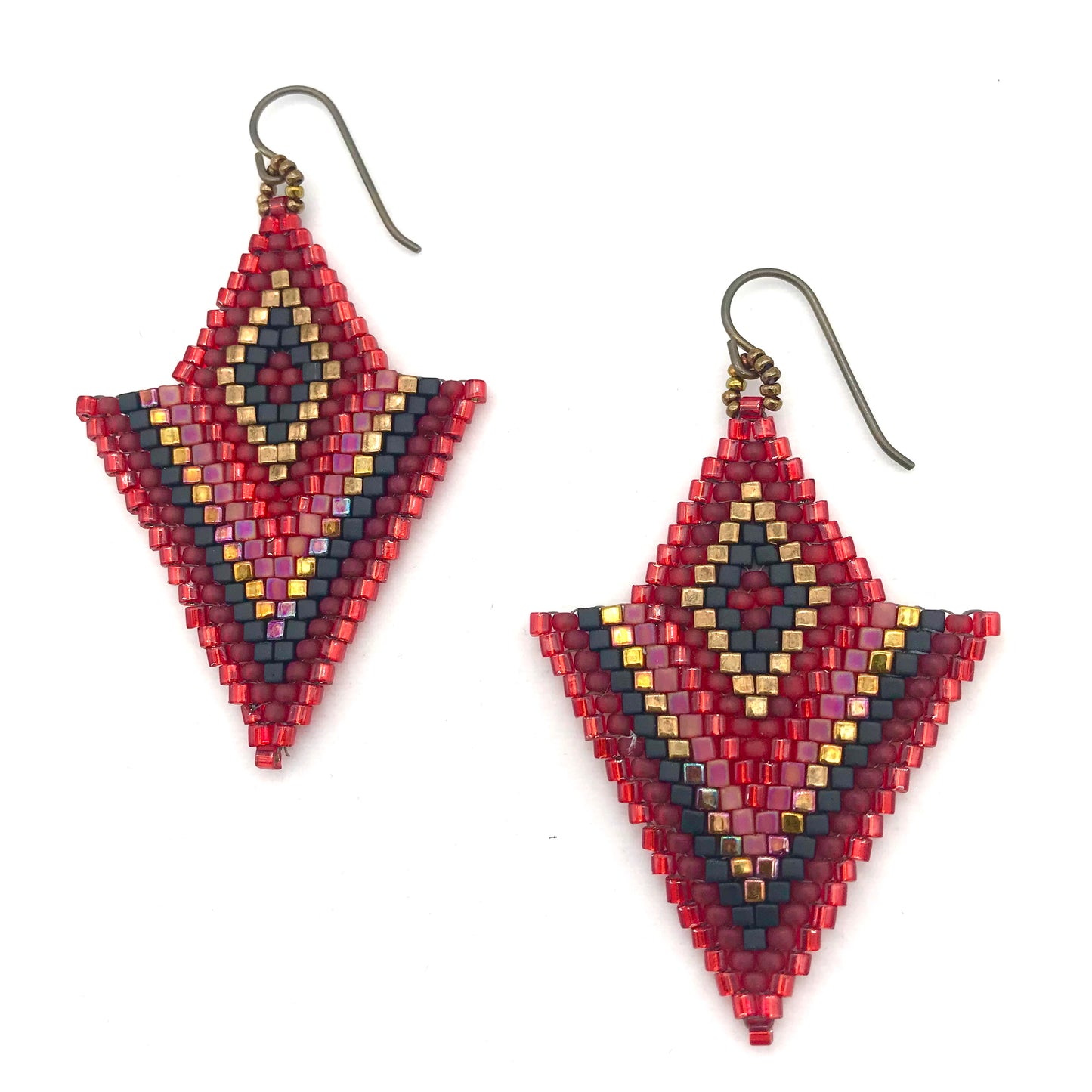 Red Power Points Earrings - Over the Top