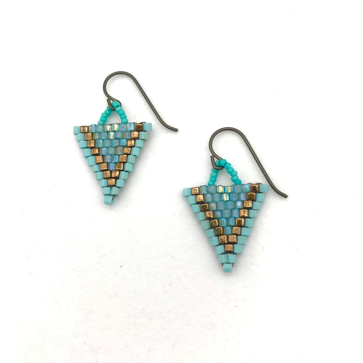 Seafoam Triangle Earrings