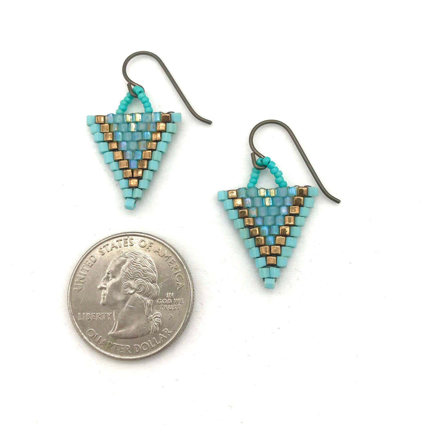 Seafoam Triangle Earrings