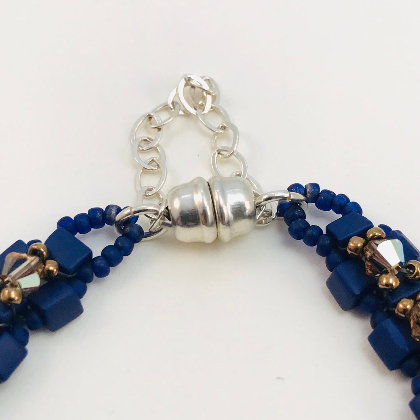 Midnight Blue with Topaz Austrian Crystal Embellished Bracelet