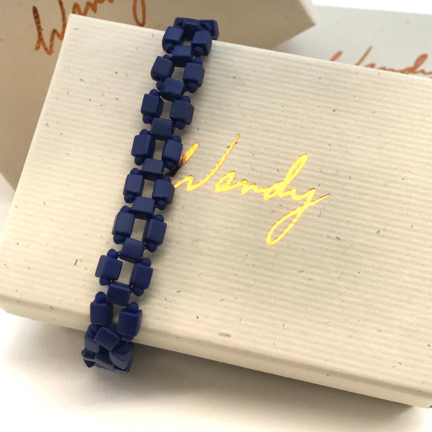 Midnight Blue Flat Minimalist Bracelet