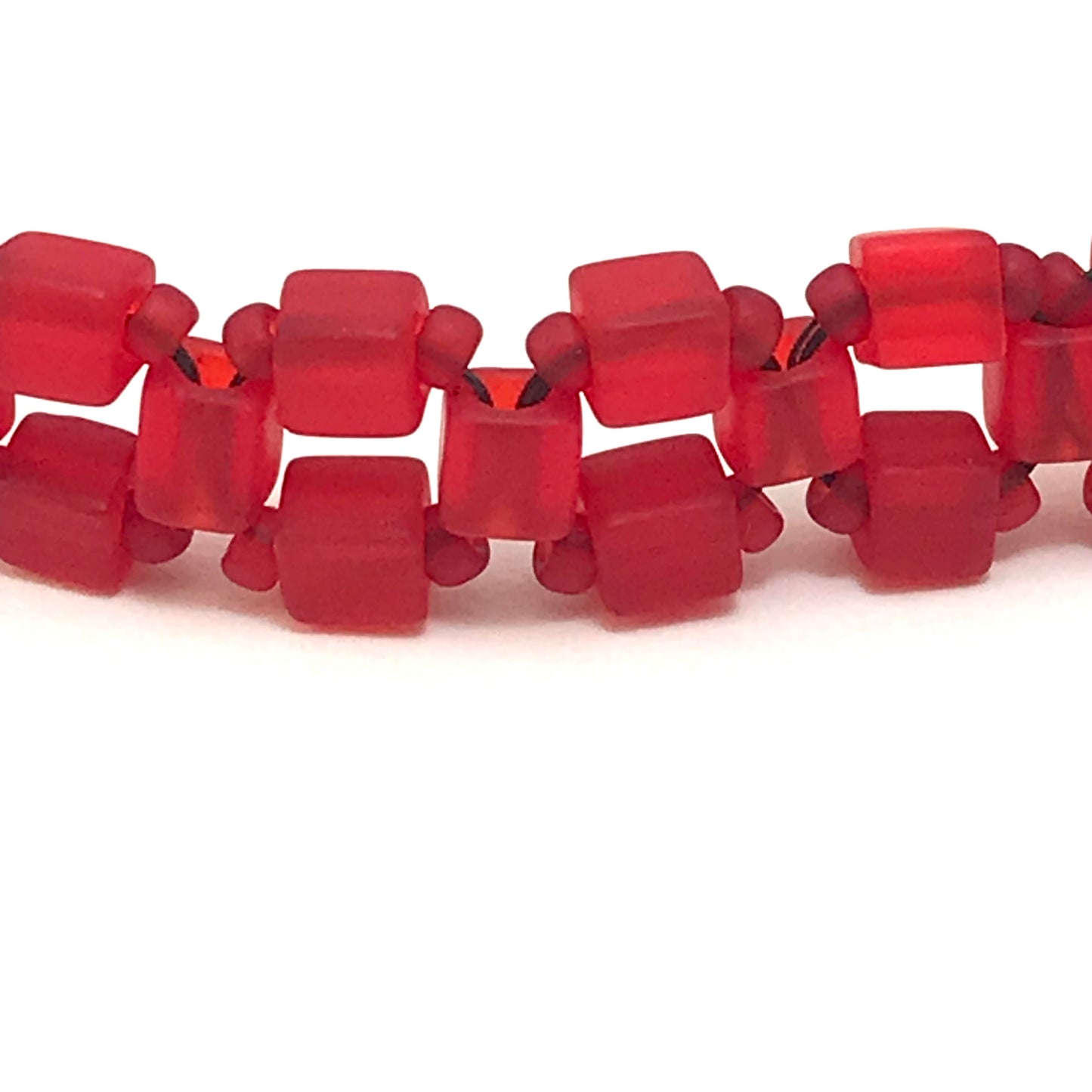 Red  Flat Minimalist Bracelet