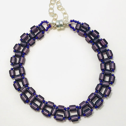Purple  Flat Minimalist Bracelet