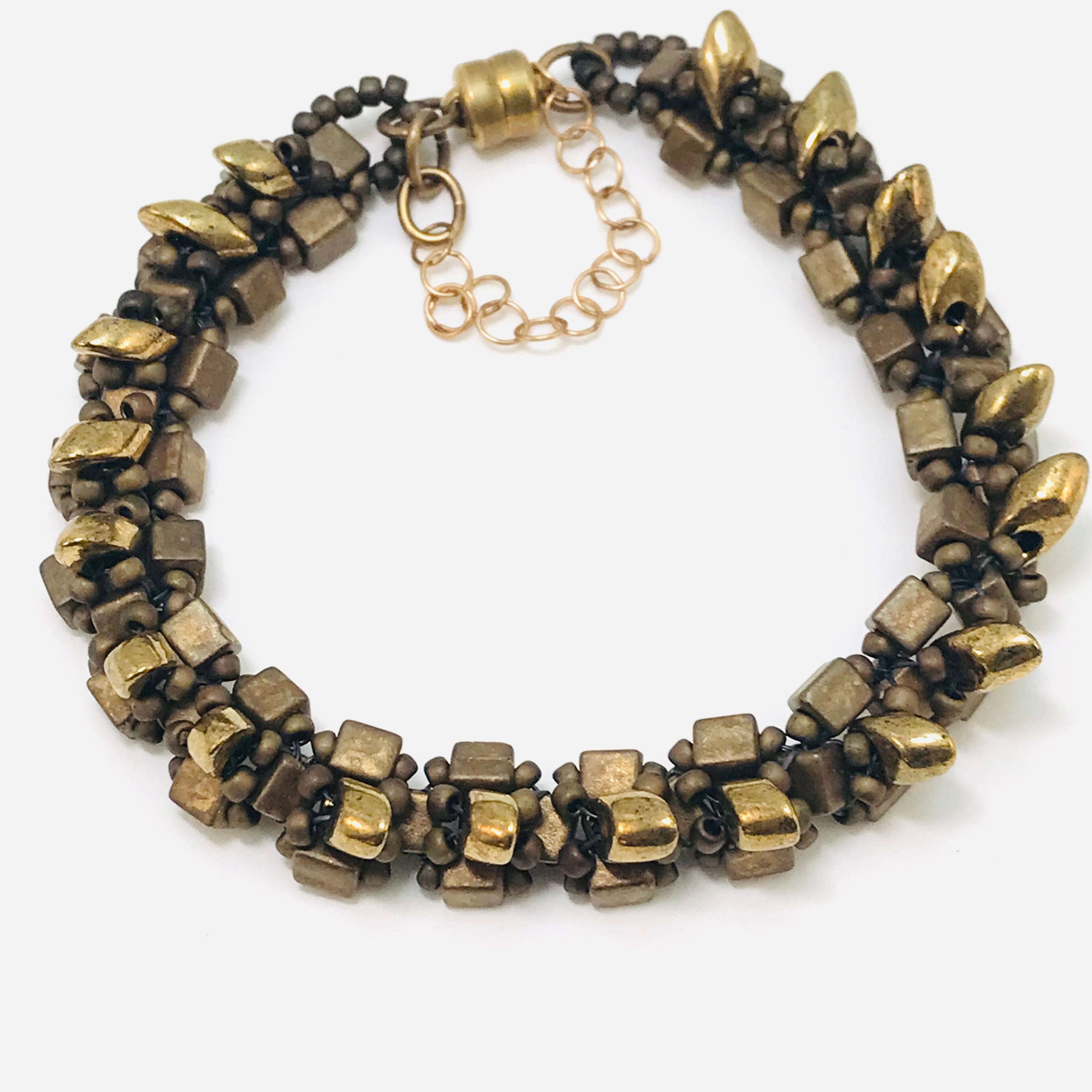 Brass Spiky Bracelet – Wendy Seaward Beadweaving