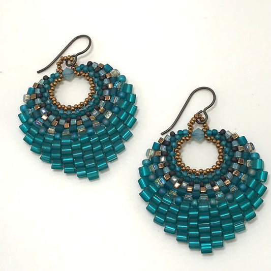 Teal Basket Earring - So Extra