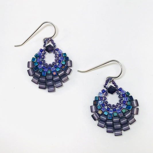 Purple Basket Earring - Small