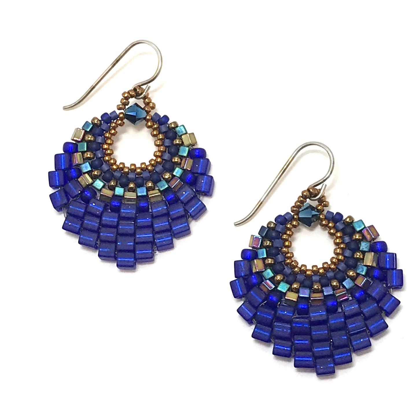 Cobalt Basket Earring - Medium