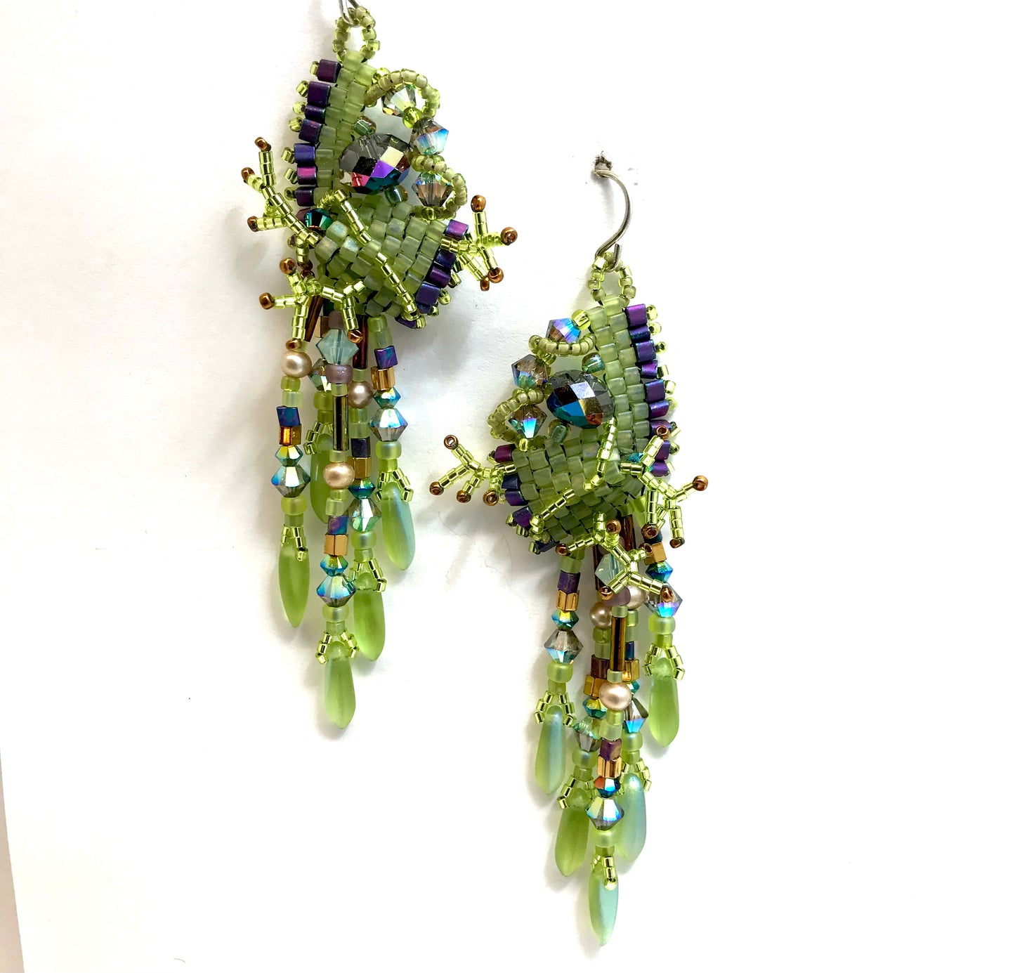 Chartreuse Nugget Earrings