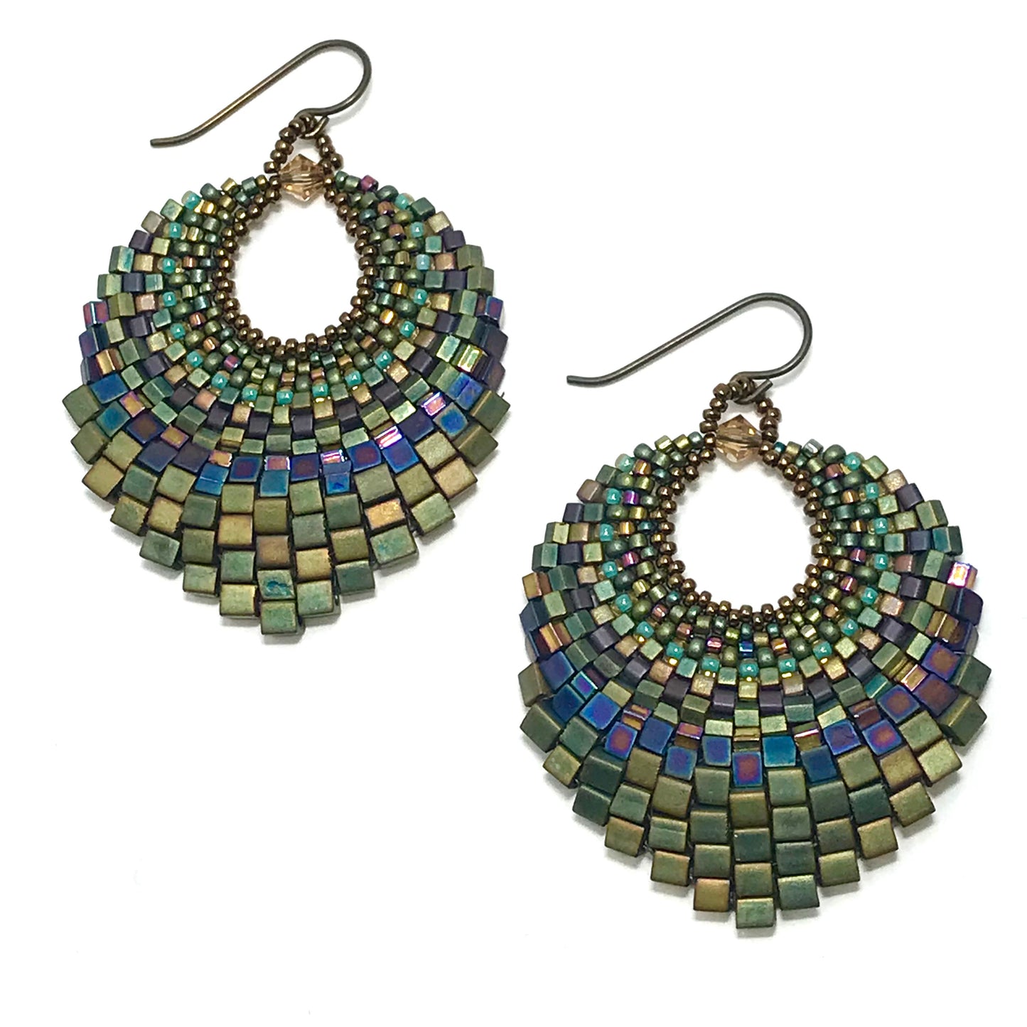 Patina Green Basket Earring - Over the Top