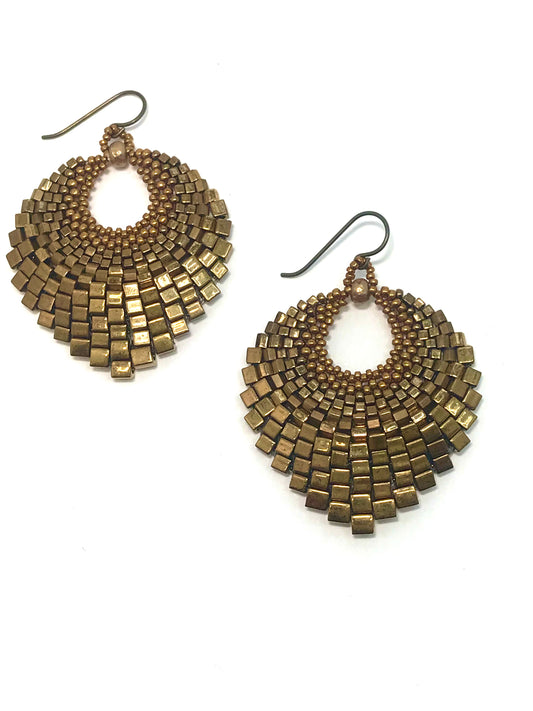 Brass Basket Earring - Over the Top