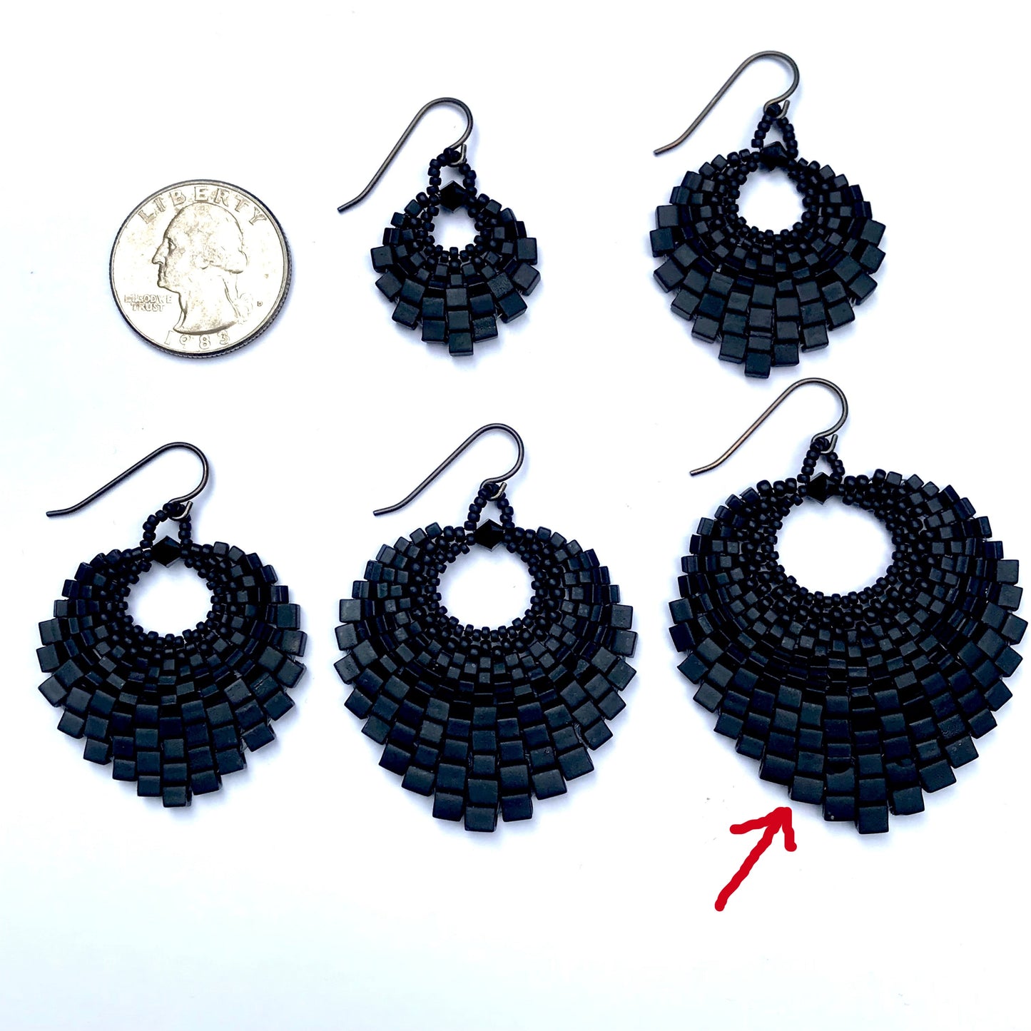 Black Basket Earring - Over the Top