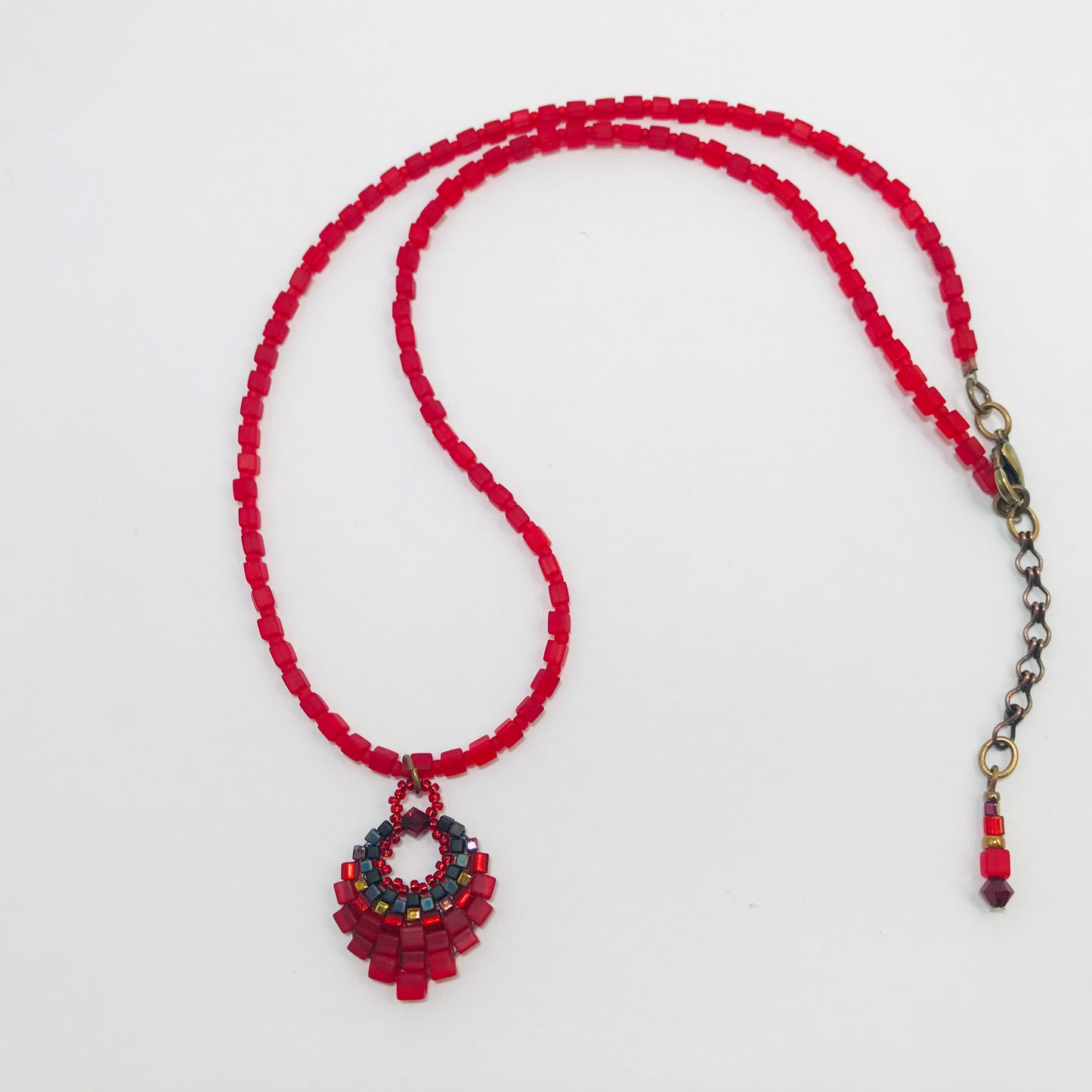 Small Red Basket Necklace