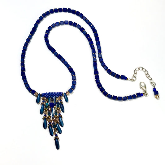 Montana Blue Fringy Necklace - 7 strands