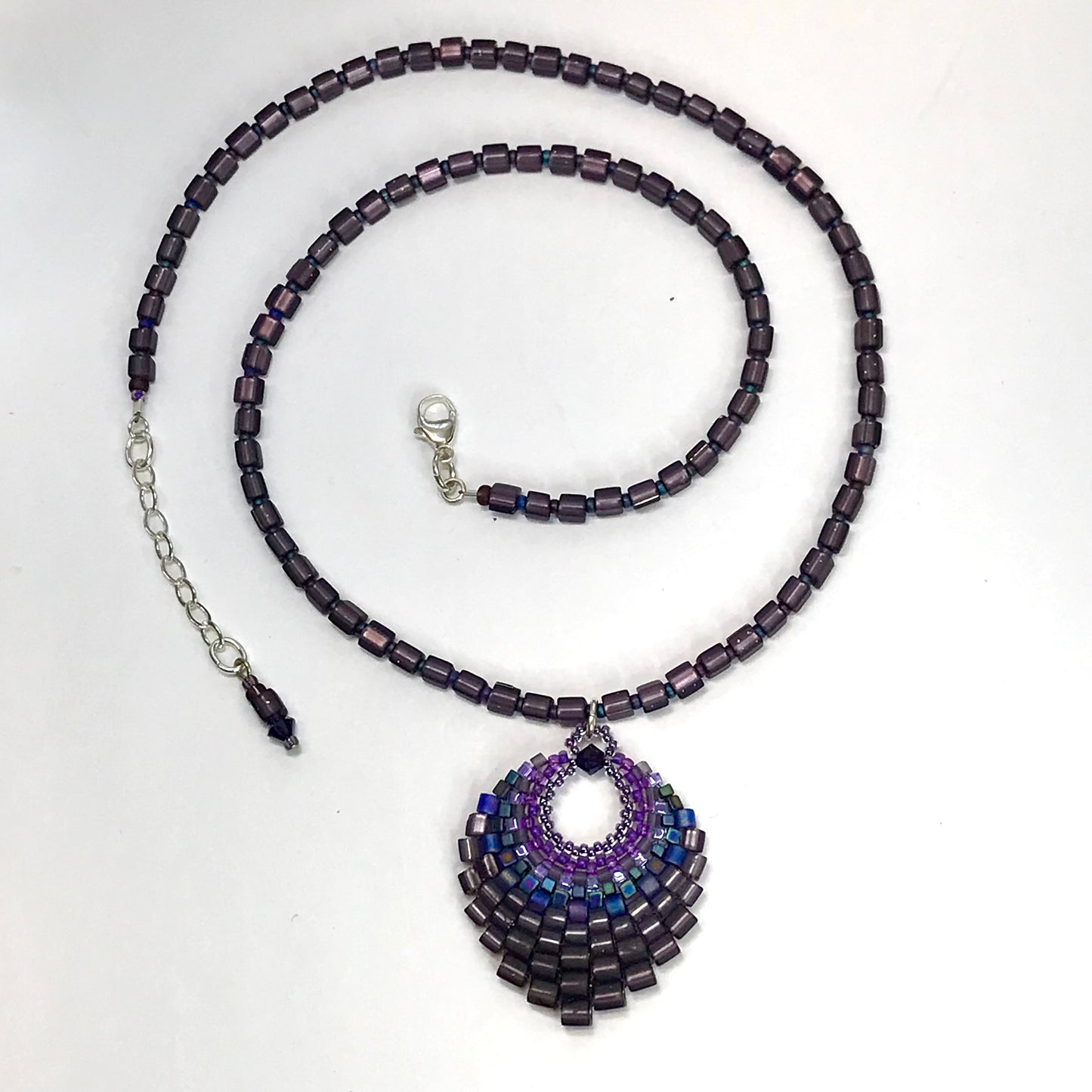 Large Purple Basket Necklace