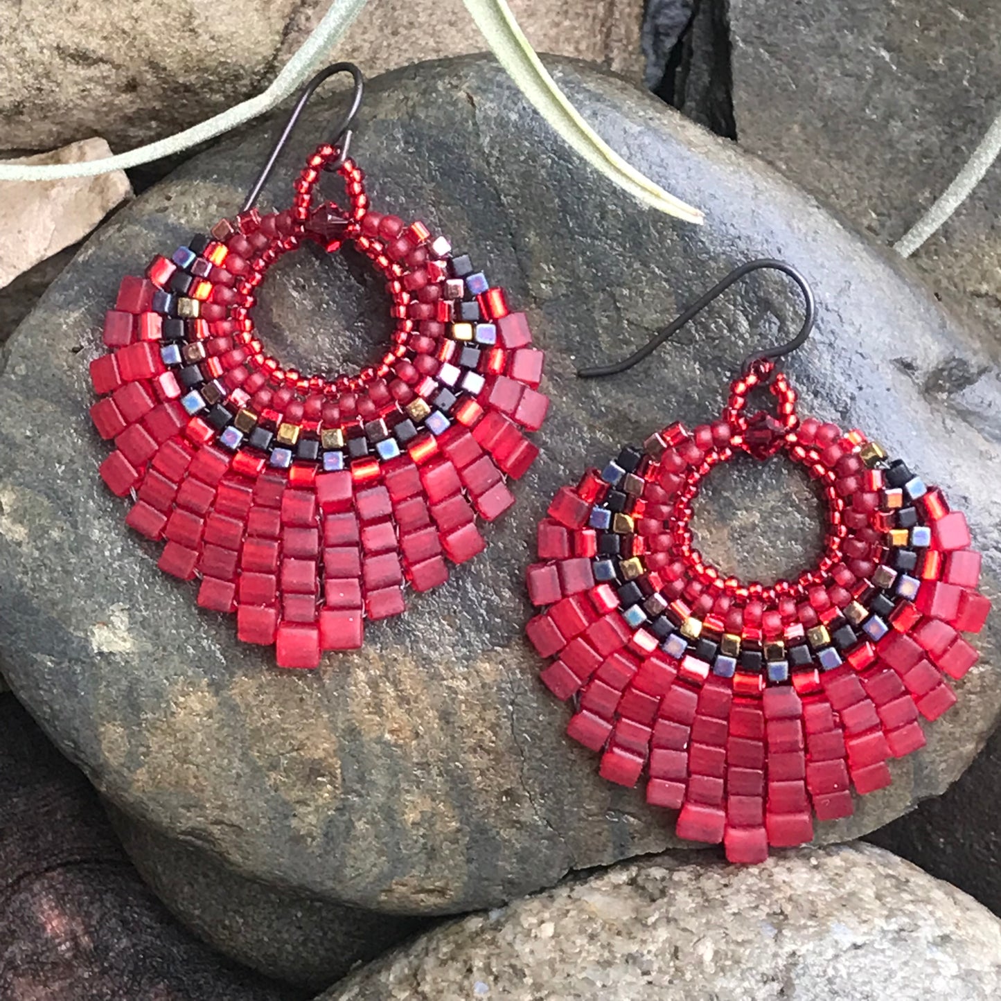 So Extra Red Basket Earrings