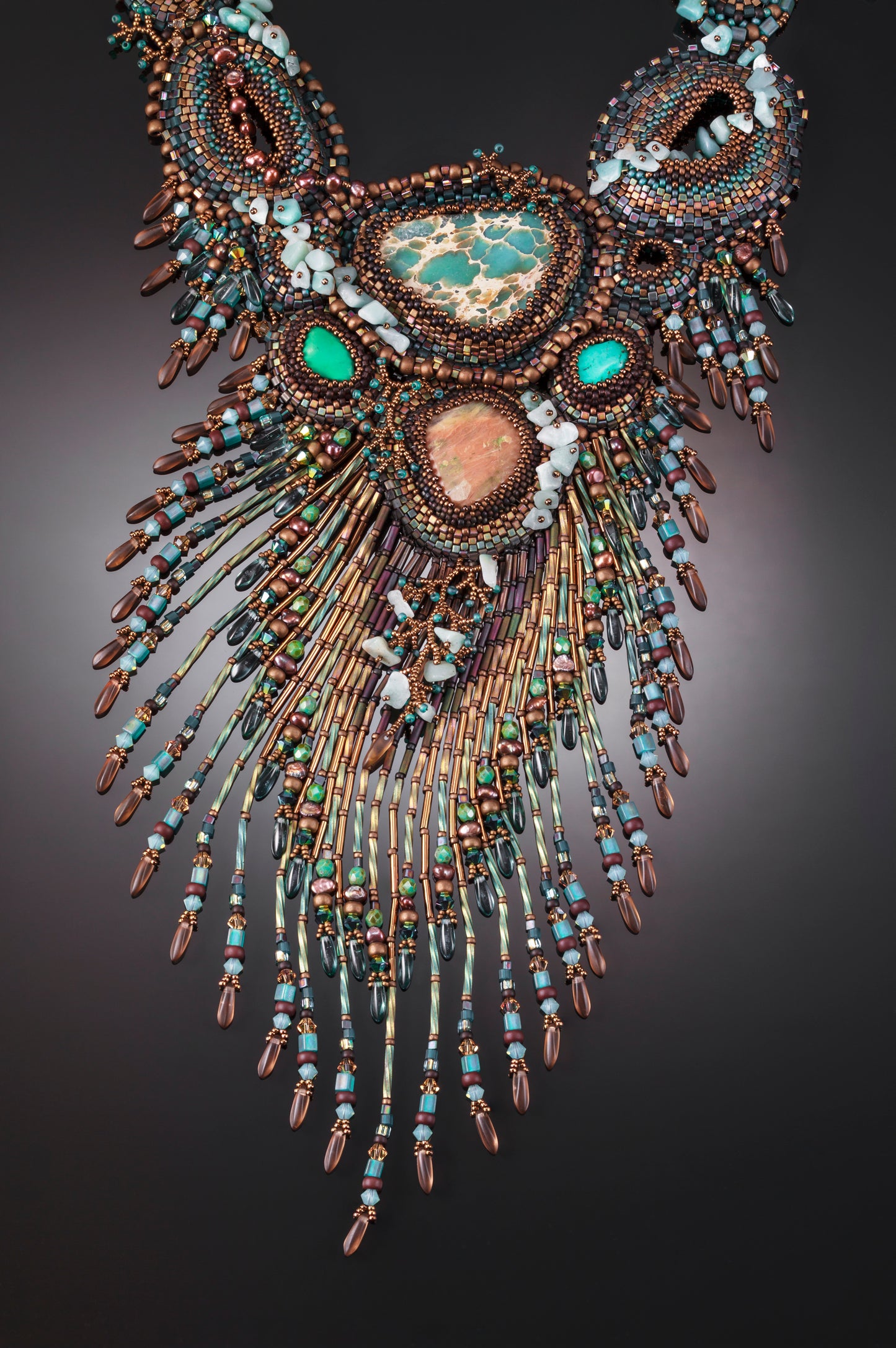 Amazon Outcroppings Sculptural Beadwork Necklace