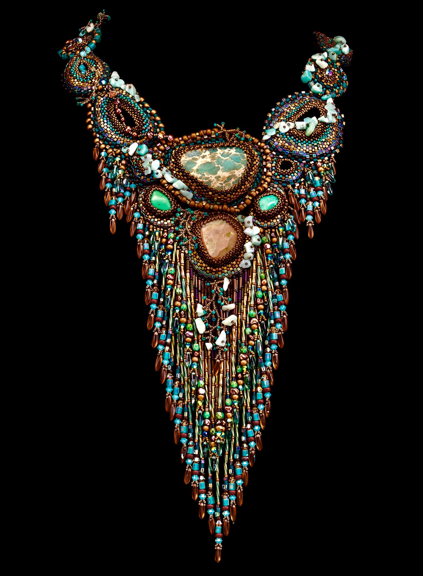 Amazon Outcroppings Sculptural Beadwork Necklace